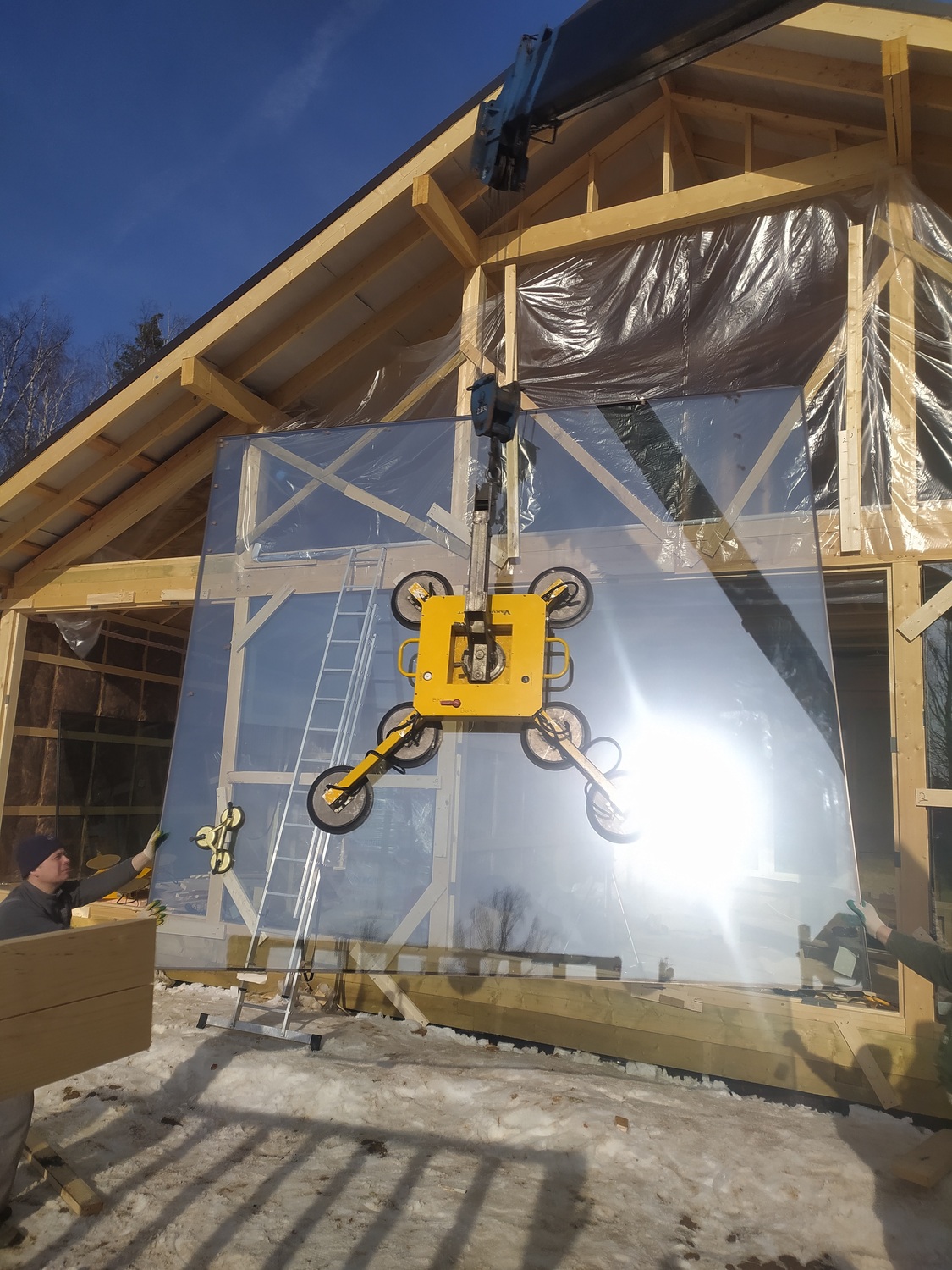 Монтаж стеклопакетов до 1500 кг Монтаж стеклопакетов до 1500 кг